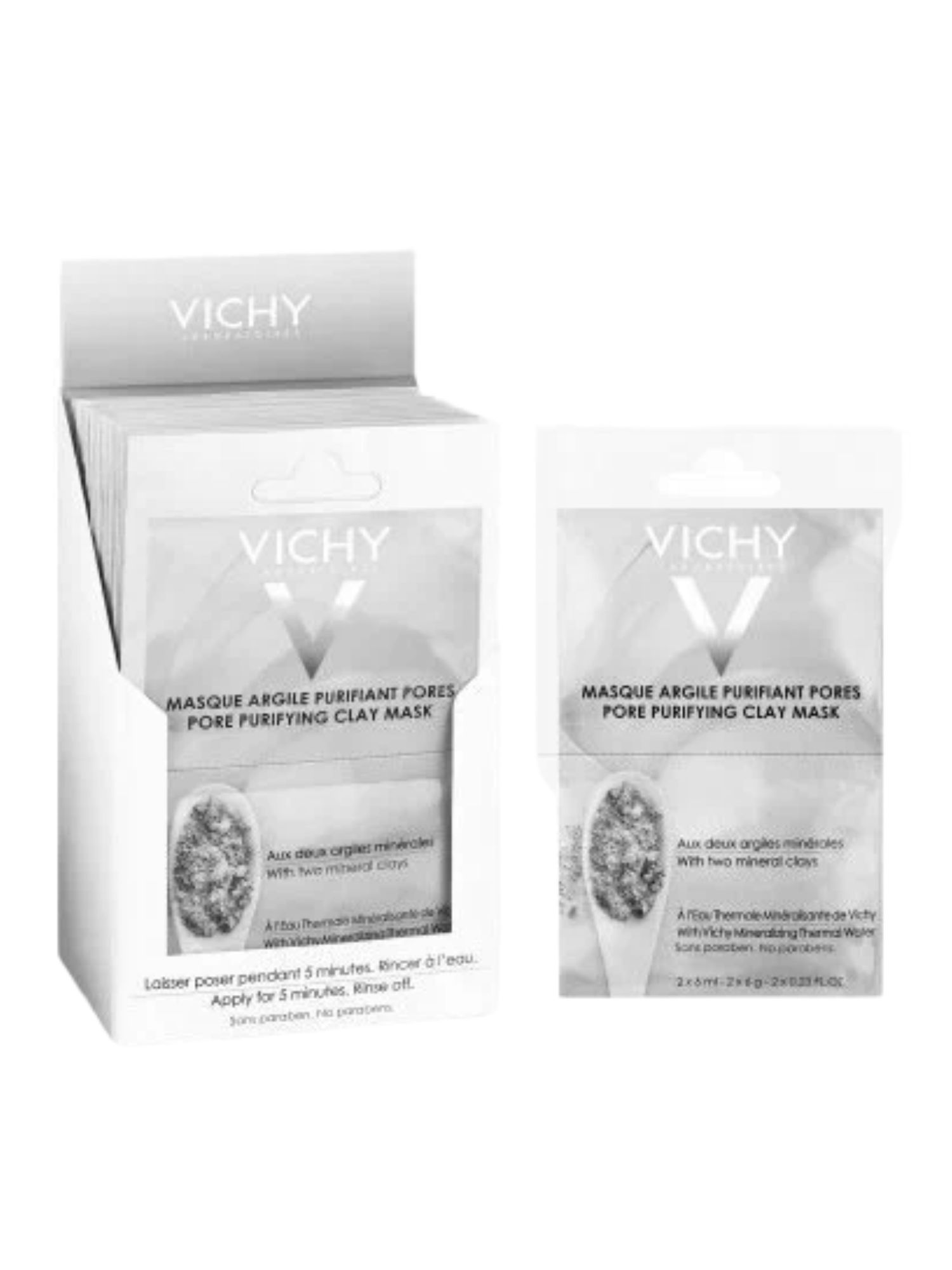 Vichy Минеральная Очищающая поры маска с глиной 2 штук саше по 2х6 мл