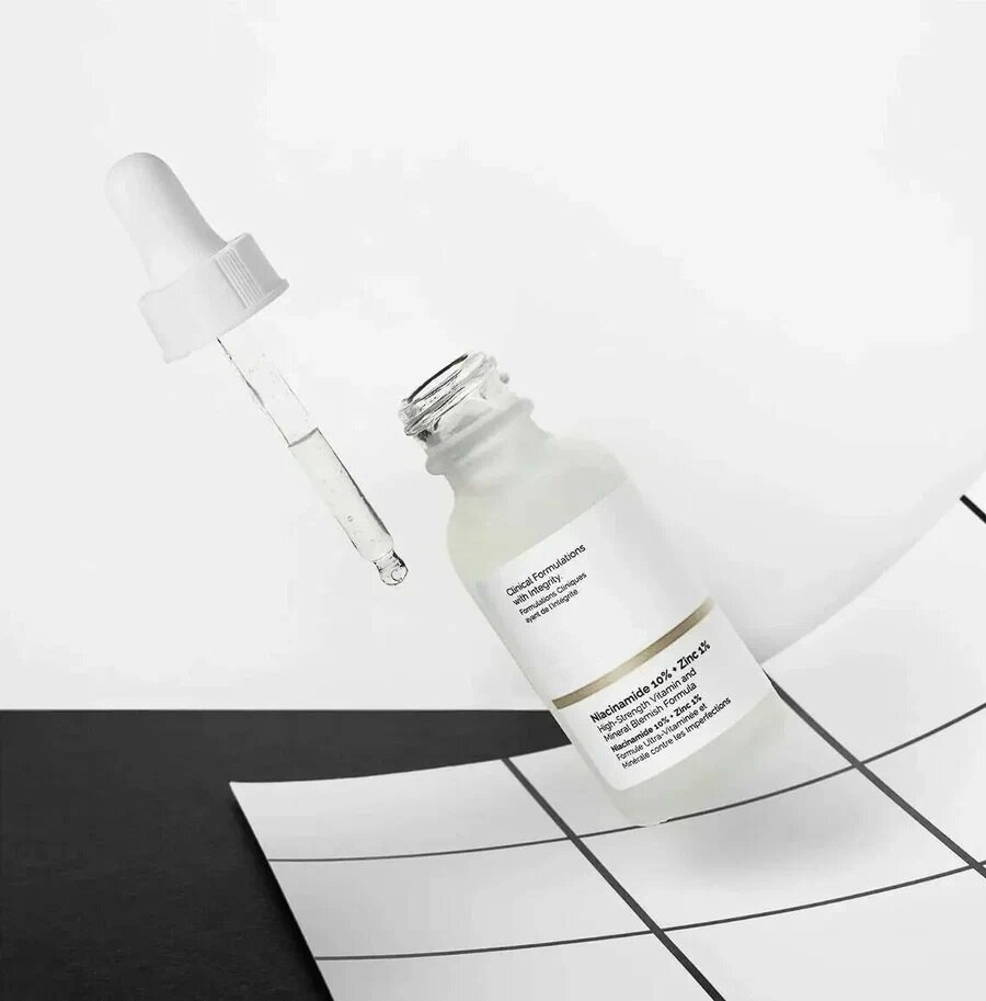 Изображение Сыворотка для лица от прыщей и акне Niacinamide 10% + Zinc 1% , объем 30 мл, с ниацинамидом и цинком