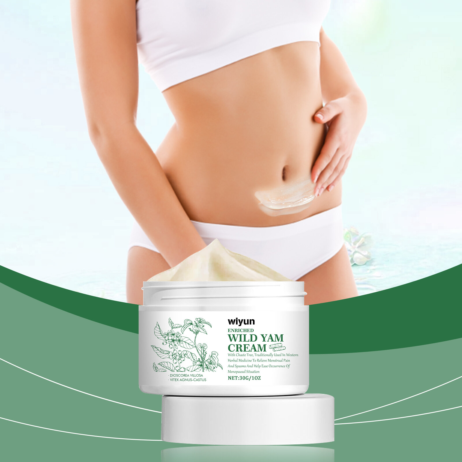 WIYUN menstrual relief yam cream увлажняющий питательный крем для снятия менструальной боли уход за телом с бататом