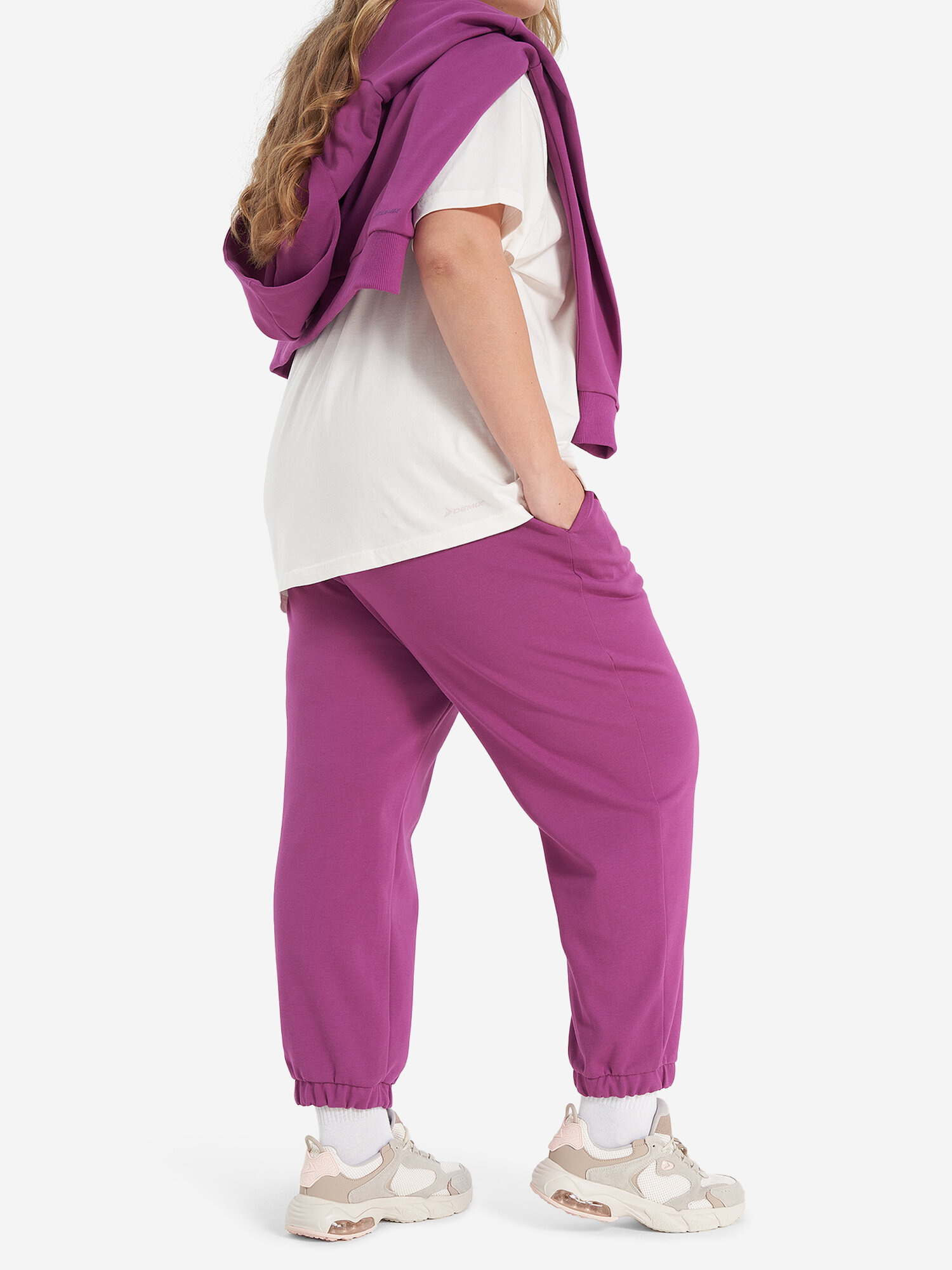 Брюки спортивные Demix W D Plus Size Pants, размер 58/60, фиолетовый