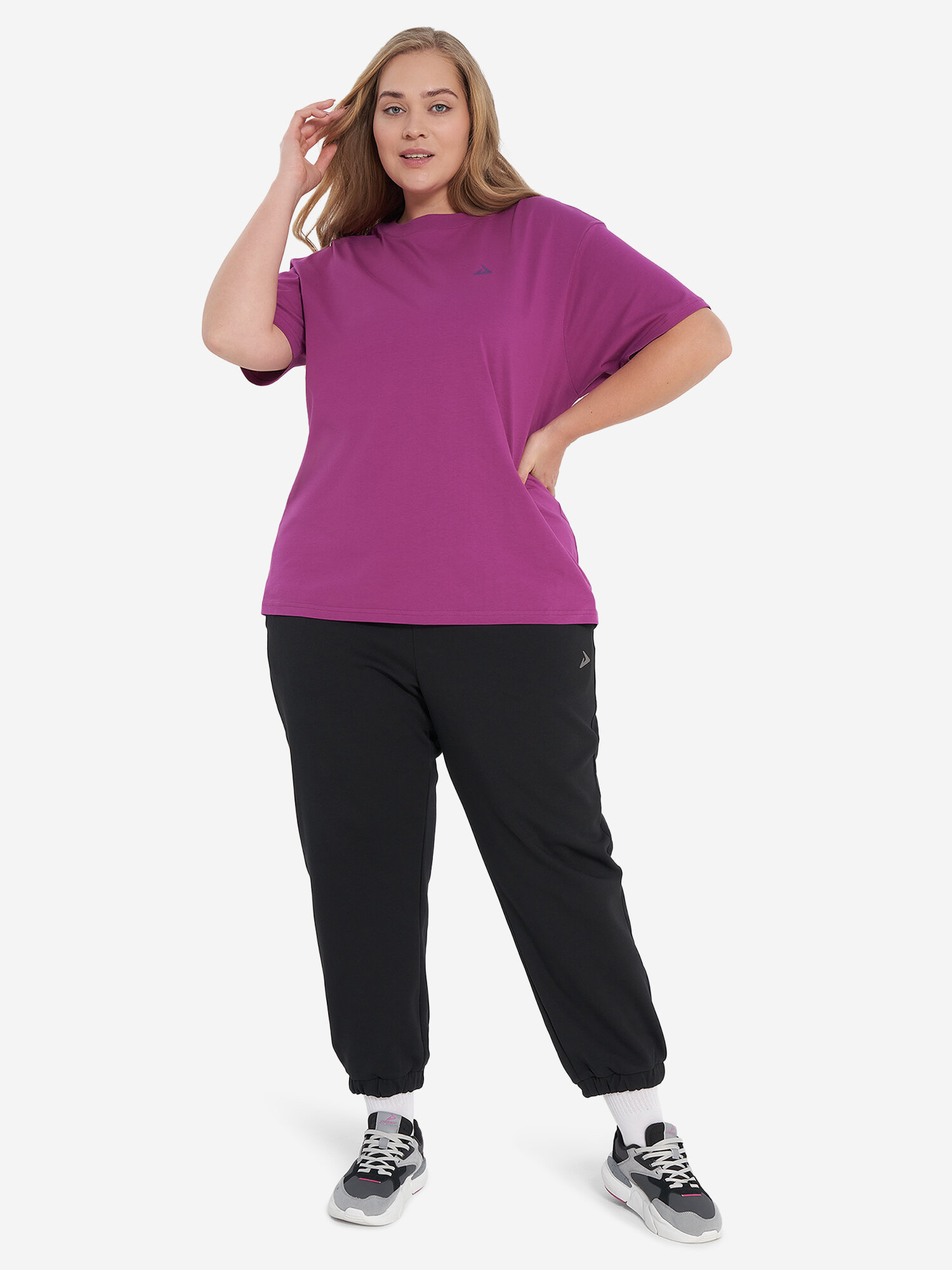 Футболка Demix W D Plus size Style Solid Tee, размер 58-60, фиолетовый — фото 1
