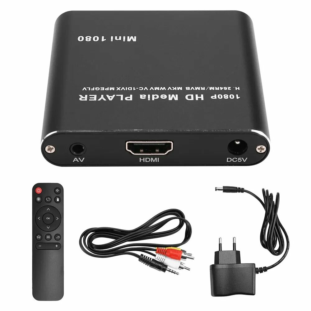 Мультимедийный проигрыватель MKV 264 HDD Full HD 1080P USB Media с поддержкой SD TV Box RMVB WMV EU PLUG — фото 1