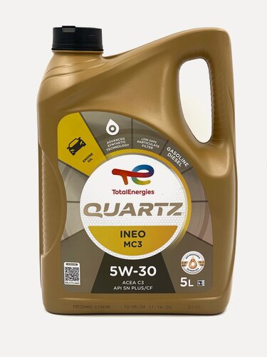 Изображение товара Масло моторное Total Quartz INEO MC3 5w-30, синтетическое, 5 литров