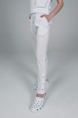 Изображение товара Брюки рабочие Вилан, женские, белые, для медицины, общепита, сферы услуг и торговли, стрейчевые