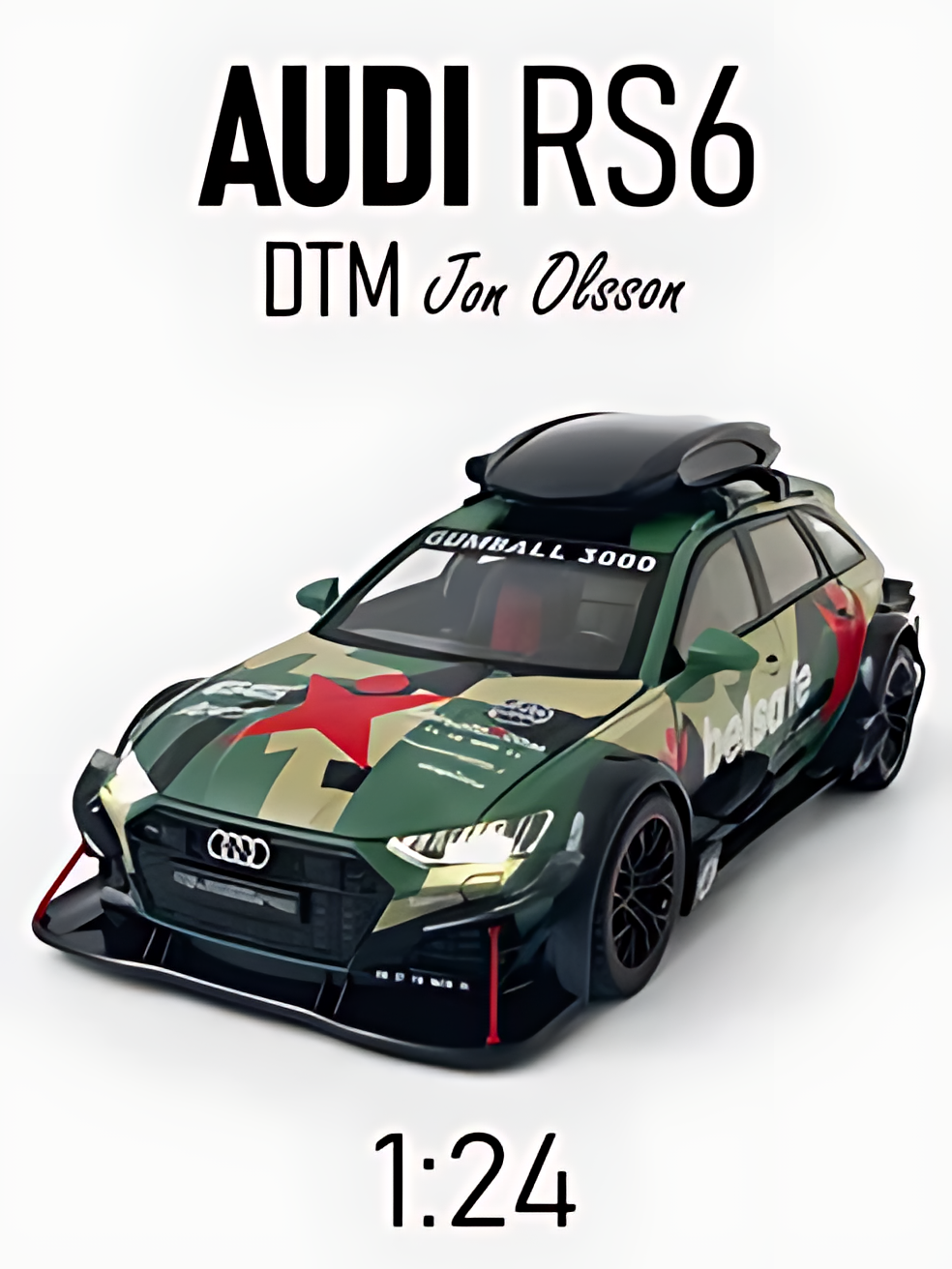 Машинка металлическая Audi RS6 Avant, коллекция 21 см, 1:24, бренд