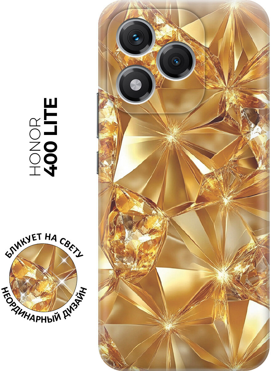 Силиконовый чехол на Honor 400 Lite с принтом "Желтый сапфир"