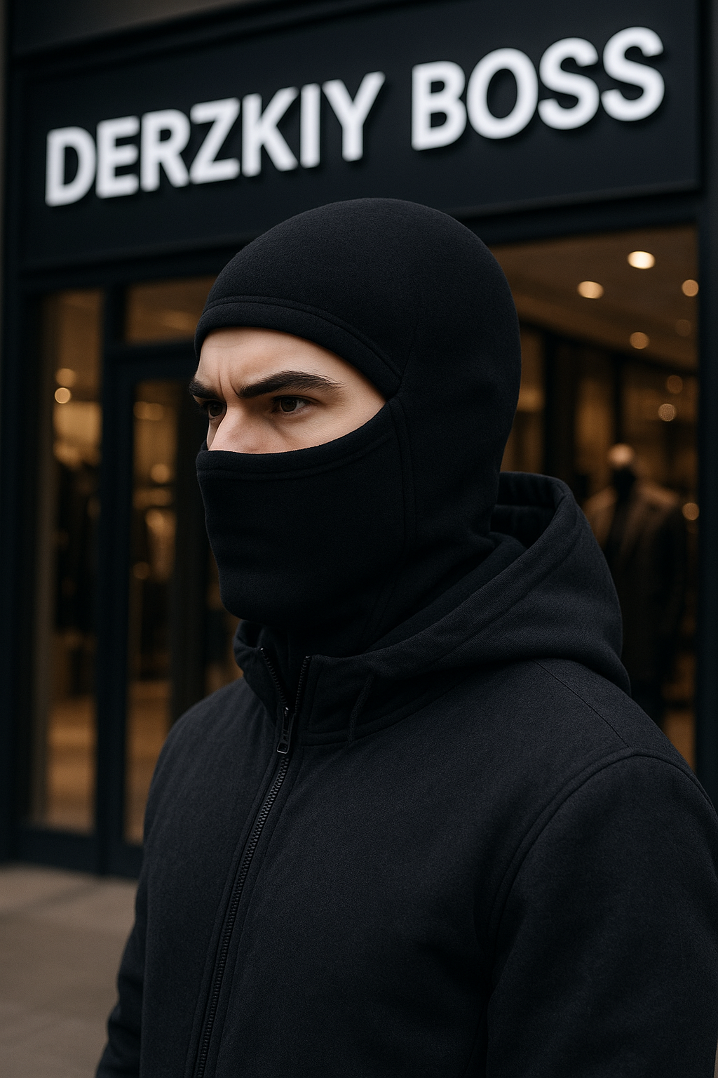 Балаклава  Балаклава Derzkiy Boss, мужская, наносхема, защита от холода, Турция для взрослых и детей, размер стандарт, черный