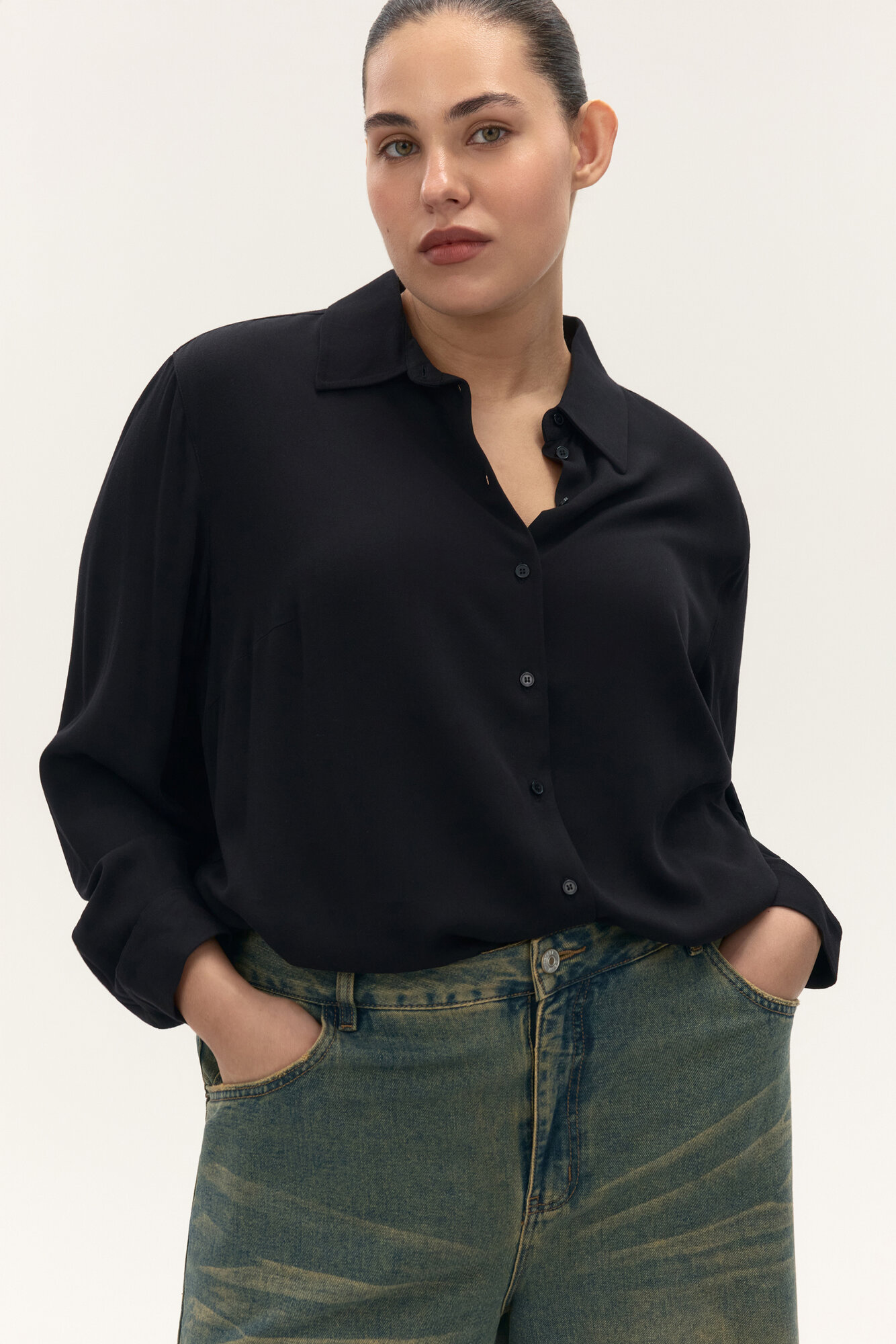 Блуза Befree Plus Size, размер 2XL, черный