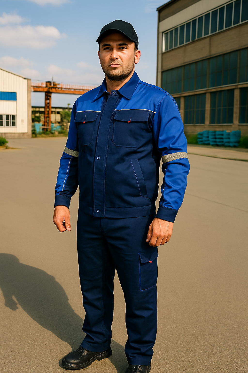 Костюм рабочий демисезонный (китель + брюки), мужской / спецодежда / защита от ветра и пыли