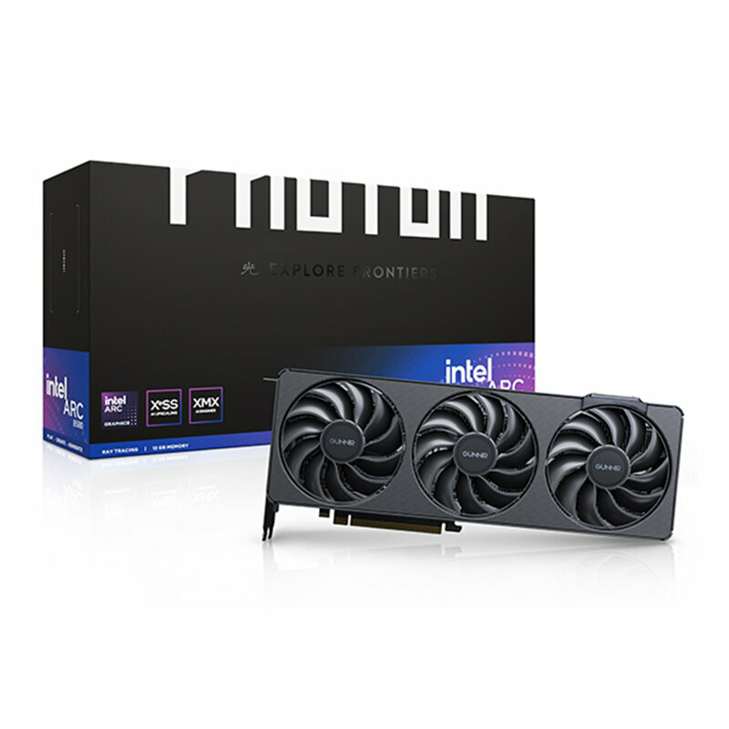 Видеокарта GUNNIR Intel Arc B580 Photon 12GB OC 2850 Mhz ,12GB 192-bit GDDR6, PCIE4.0,1*HDMI2.1,3*DP2.1, TBP 220W, Black