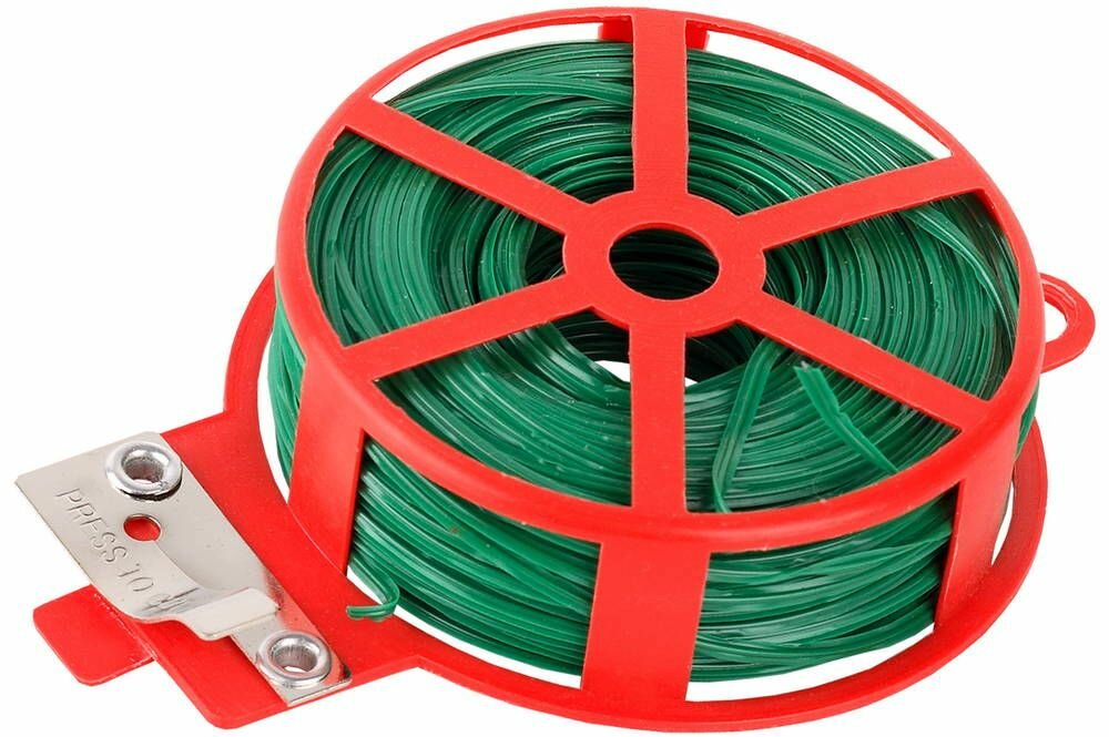 Подвязочная проволока GRINDA 50 м пластиковое покрытие 8-422345_z01