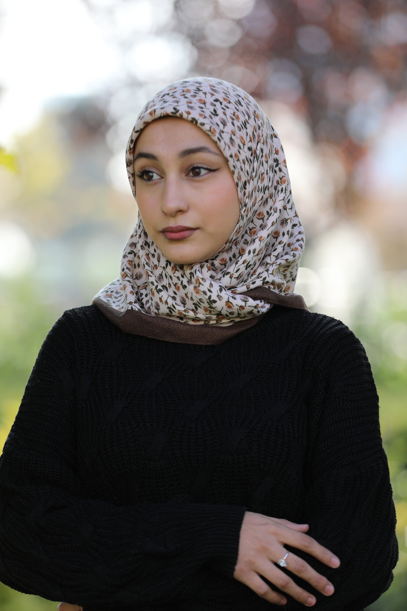 Платок  для женщин,90х90 см, 1 бежевый — фото 1