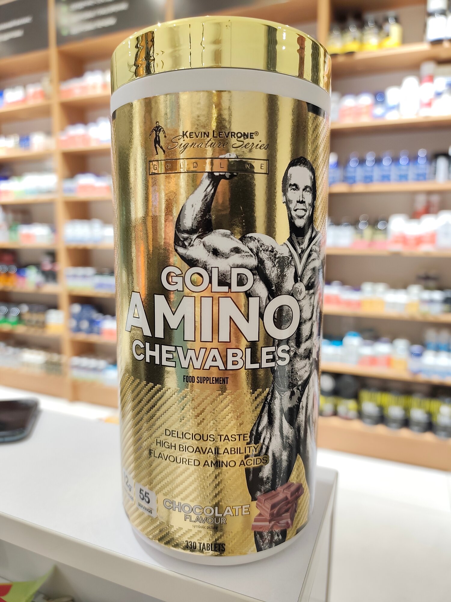 Аминокислоты Kevin Levrone "Gold Amino", жевательные, без ГМО, без аспартама, 330 шт.