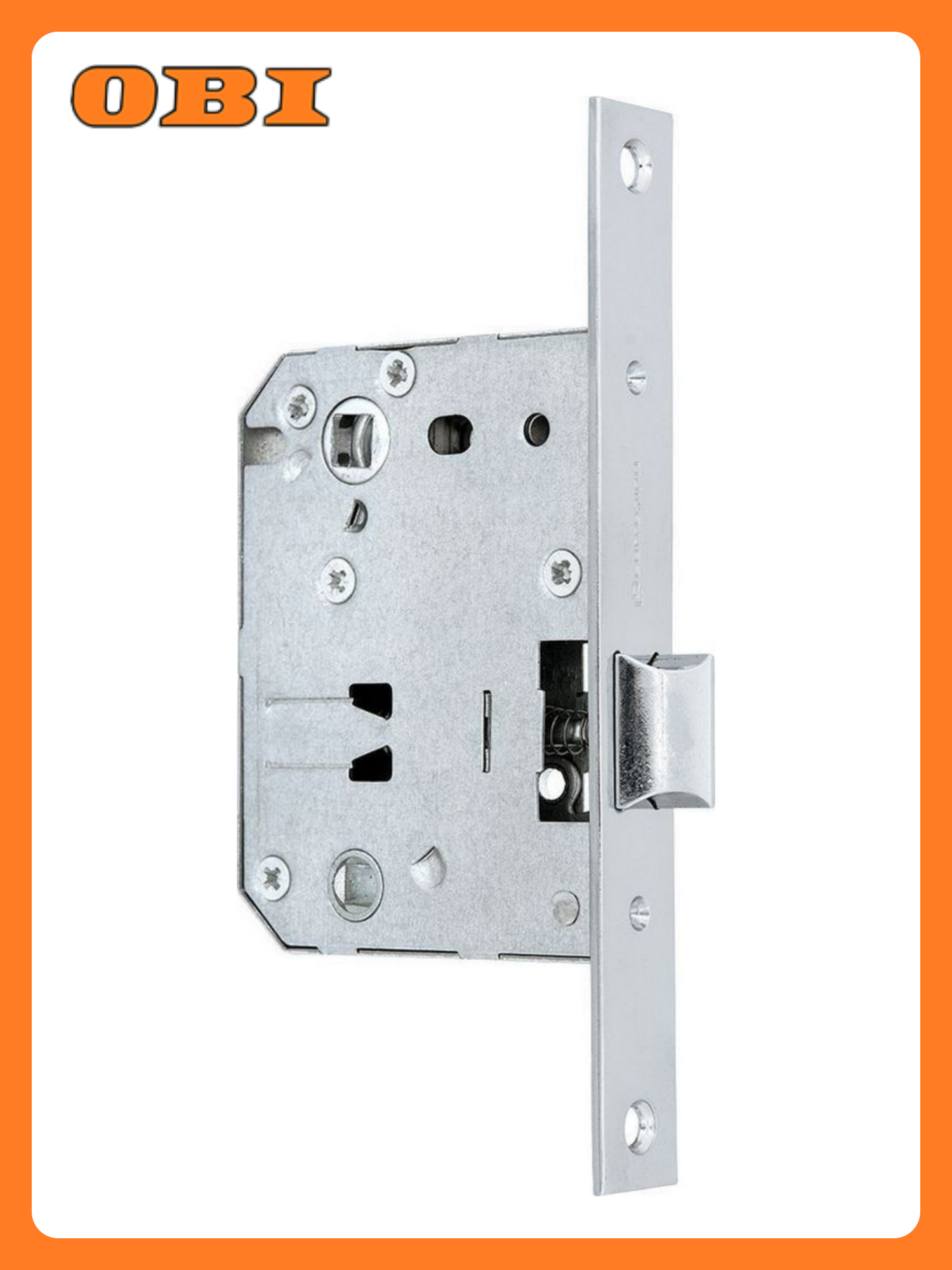 Дверная защелка Palladium 170 CP врезная ЦАМ хромированная 165x20x74 мм