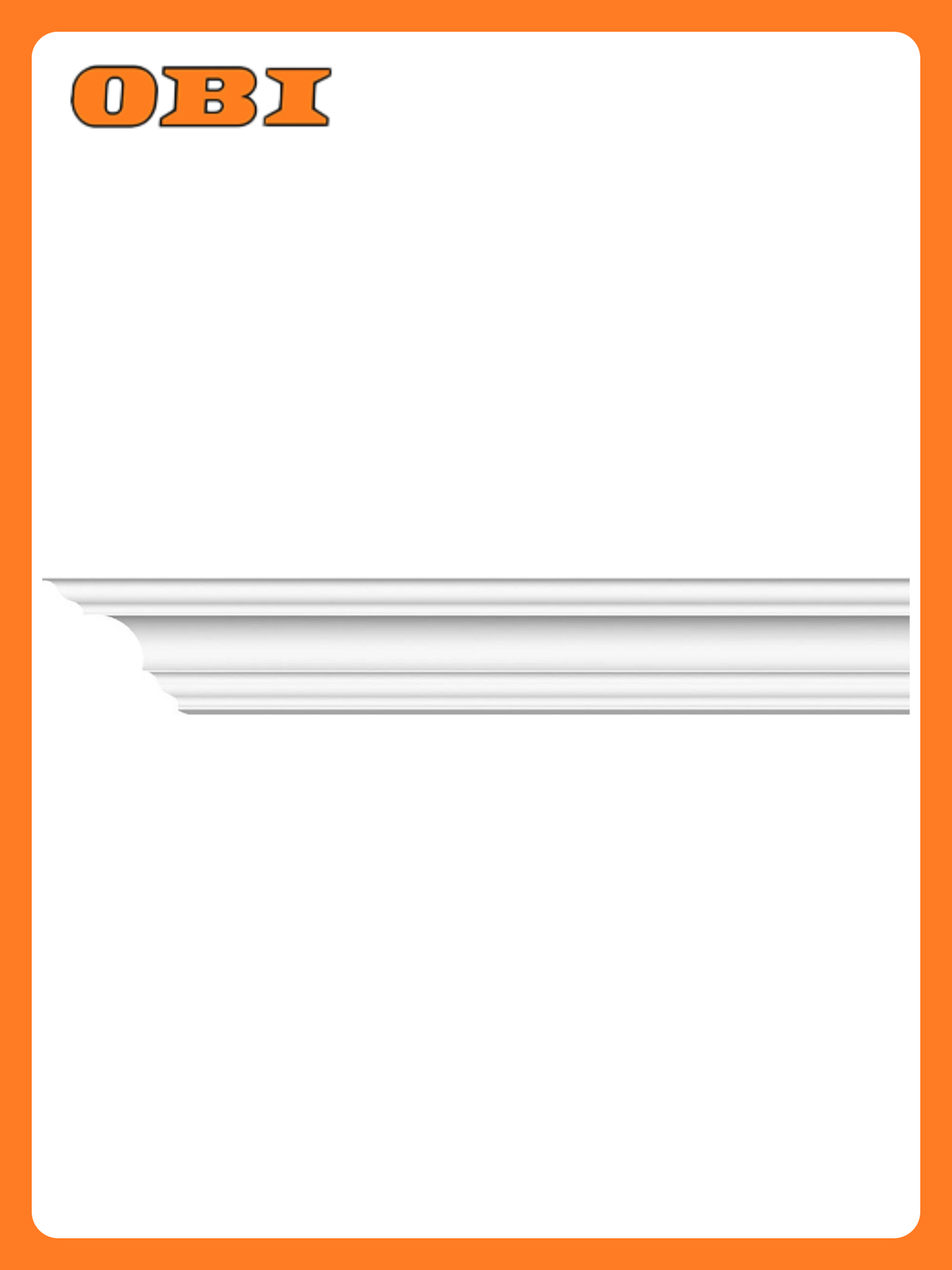 Плинтус потолочный FORMAT 07017E 2000х49х49 мм белый