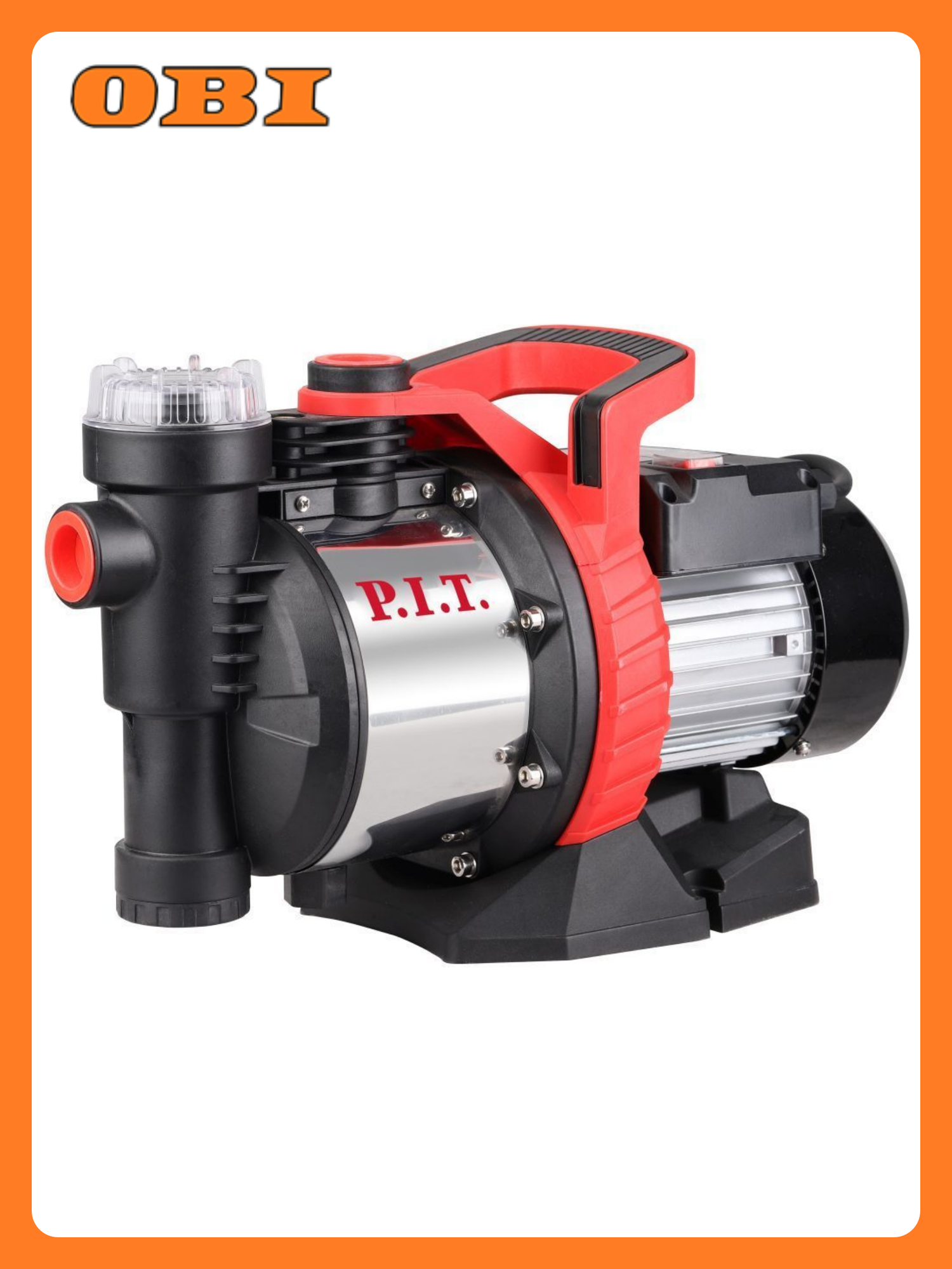 Насос садовый P.I.T. POG1100P центробежный нержавеющая сталь 1100Вт черный