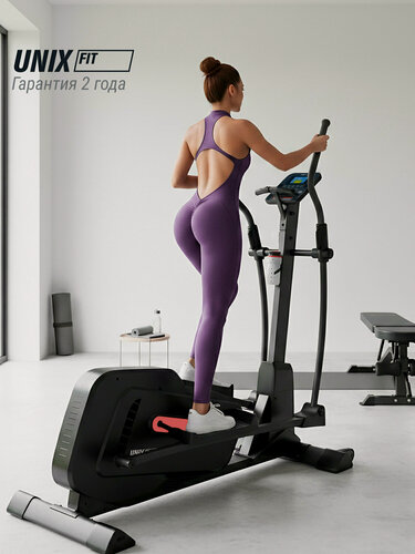 Изображение товара Эллиптический тренажер UNIX Fit SL-400XE электромагнитный кардиотренажер, маховик 22.5 кг, 16 уровней нагрузки, для дома