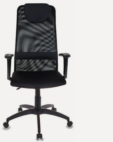 Изображение товара Кресло Бюрократ KB-8, офисное, с подголовником и подлокотниками, черное