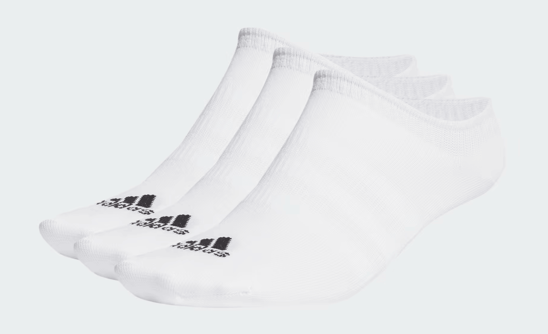 Носки adidas No-show , комплект, 3 пары, размер L INT, white/black