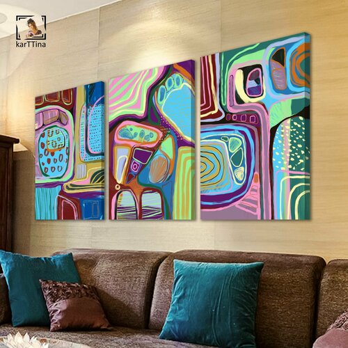 Картина модульная karTTina Холст с абстракциями 150 см х 70 см 2528₽