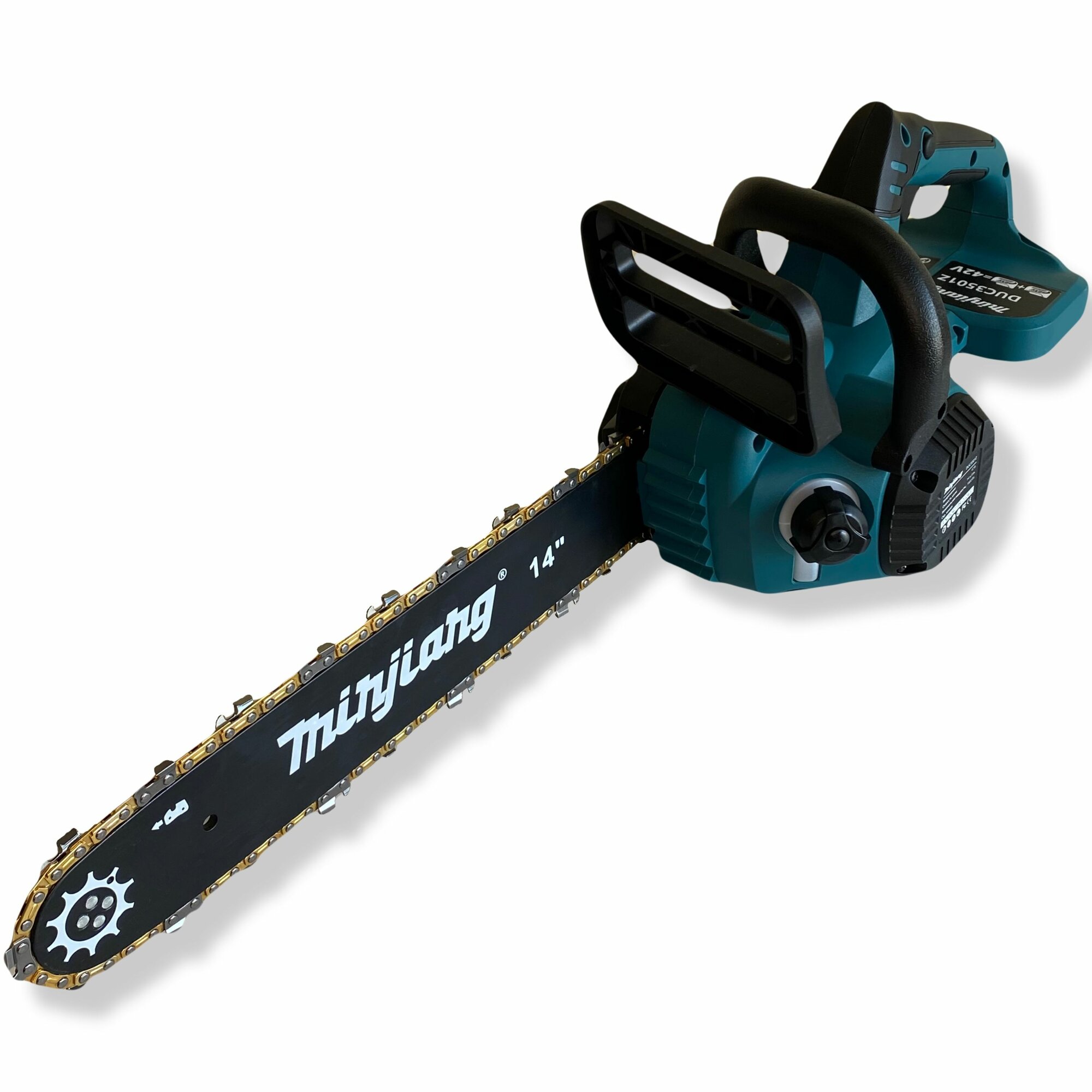 Пила аккумуляторная бесщеточная цепная, садовая, строительная, DUC 3501Z Minjiang, 42V, 14" шина, цепь (без АКБ и ЗУ)