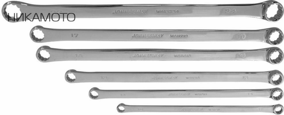 JONNESWAY W61106S W61106S Набор накидных ключей CrMo EXTRA LONG 10-24 мм. 6 предметов.