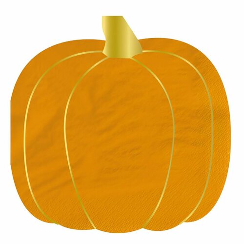 Бумажные салфетки формовые тыква 16х16 см набор 12 шт 349₽