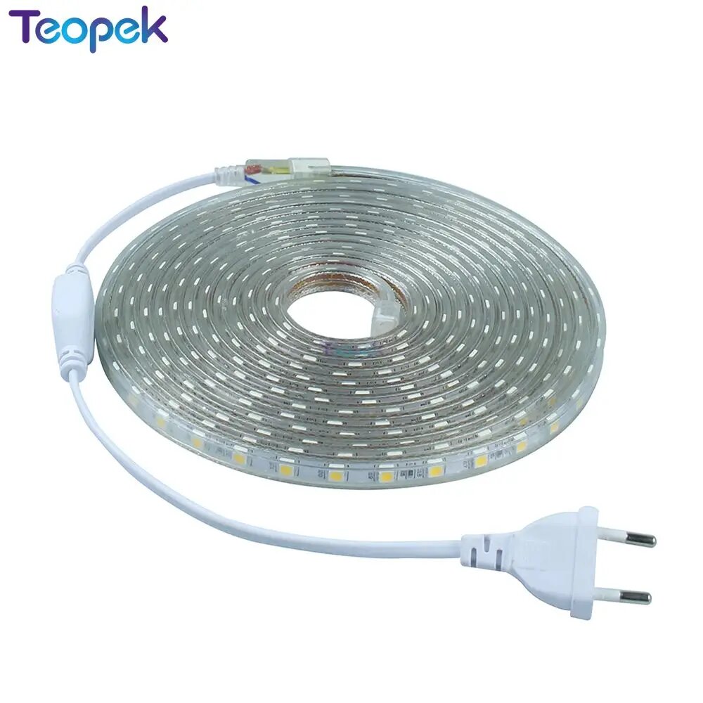 Водонепроницаемая светодиодная лента teopek 5050 60 LEDs/м 220В 2M Синий