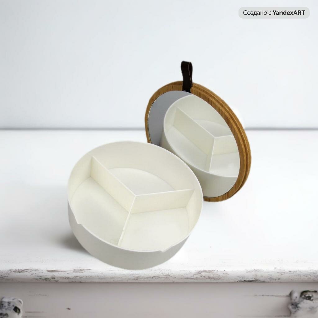 Бьюти-кейс MPF ширина: 14 см. высота: 5 см. длина: 14 см. 3 шт.  белый