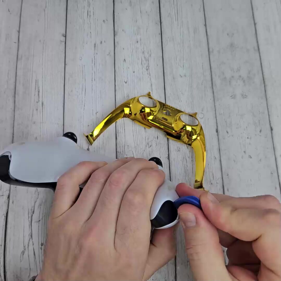 Декоративная накладка для геймпада Playstation DualSense 5, красное золото — фото 1