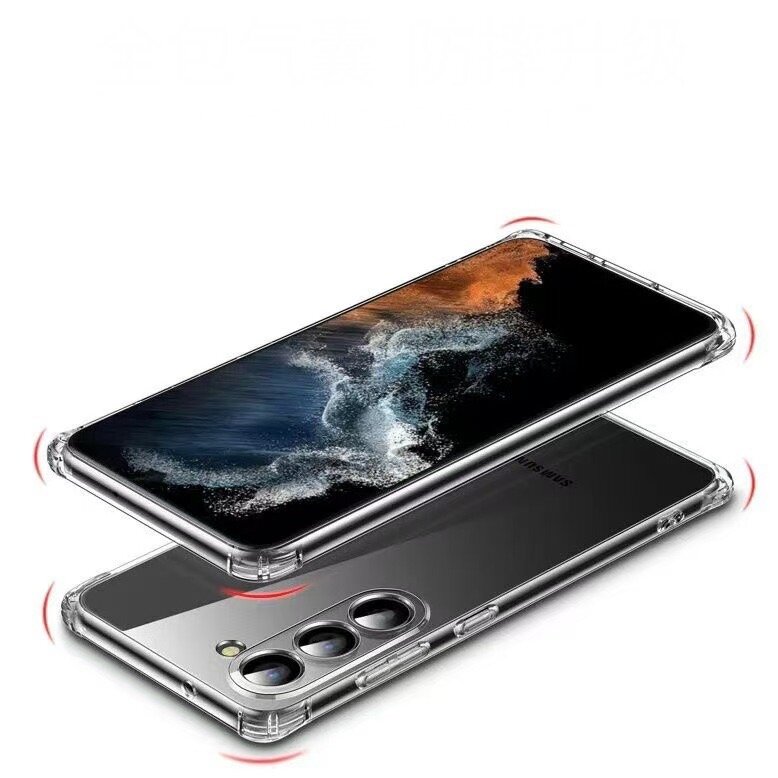 Противоударный прозрачный чехол с защитой камеры для Samsung Galaxy S24 FE (Самсунг Галакси S24 FE) — фото 1