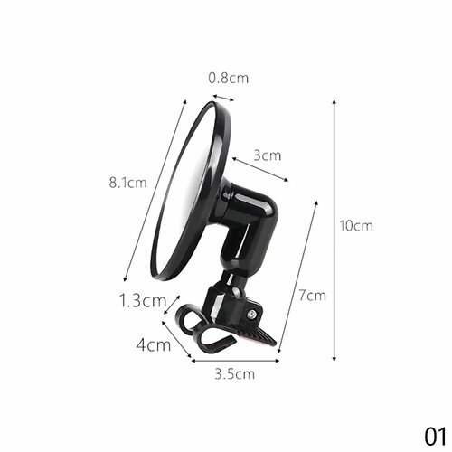 Автомобильные зеркала для слепых зон универсальные широкоугольные боковые зеркала вспомогательные круглые зеркала заднего вида Black S 389₽