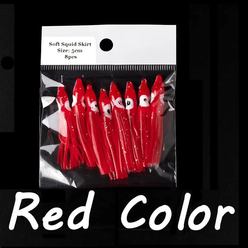 Bimoo мягкие силиконовые блесны для морской рыбалки 16 шт. Красный, 2 bags red