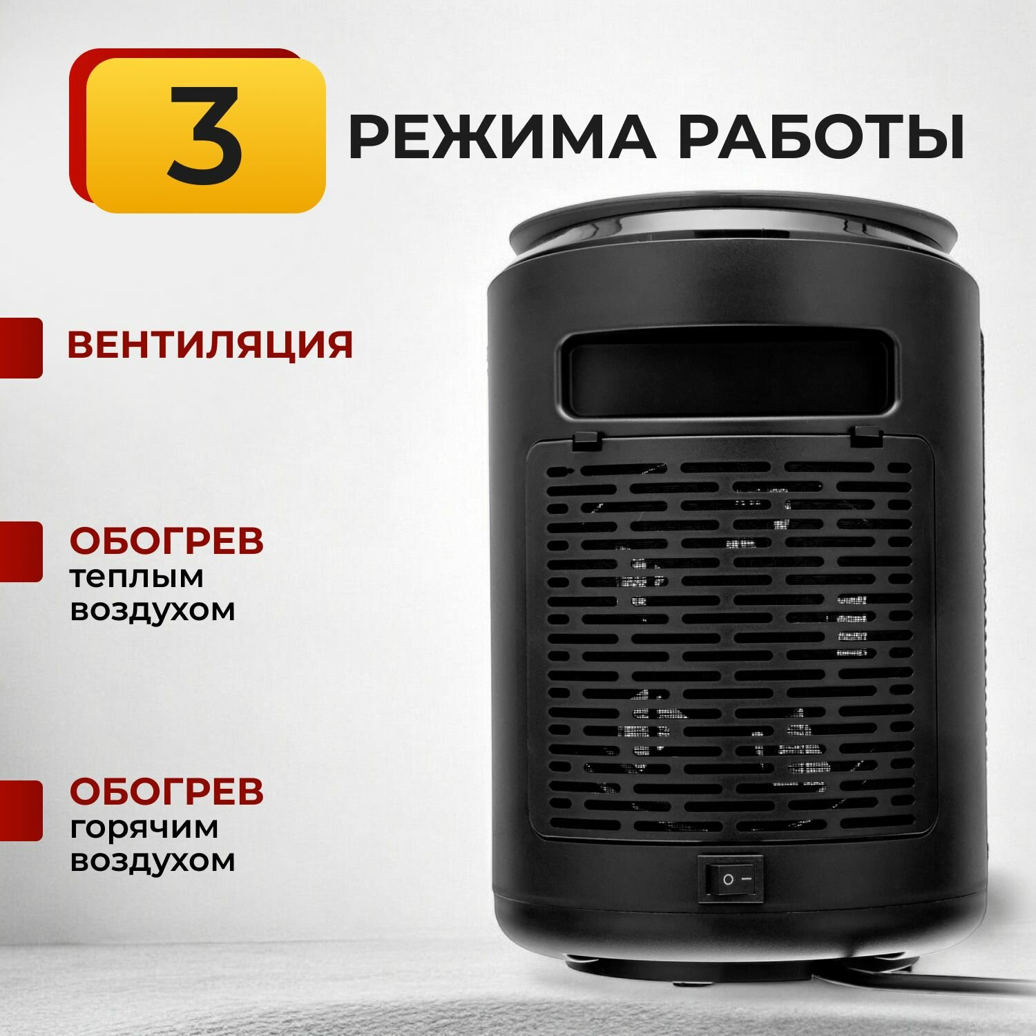 Тепловентиляторы Тепловентилятор керамический DENZEL DTFC-2000X, 2000 Вт максимальная мощность и 20 м2 площадь обогрева, Wi-Fi и Bluetooth, три режима, термостат и функция вращения, обогреватель для дома, 96426