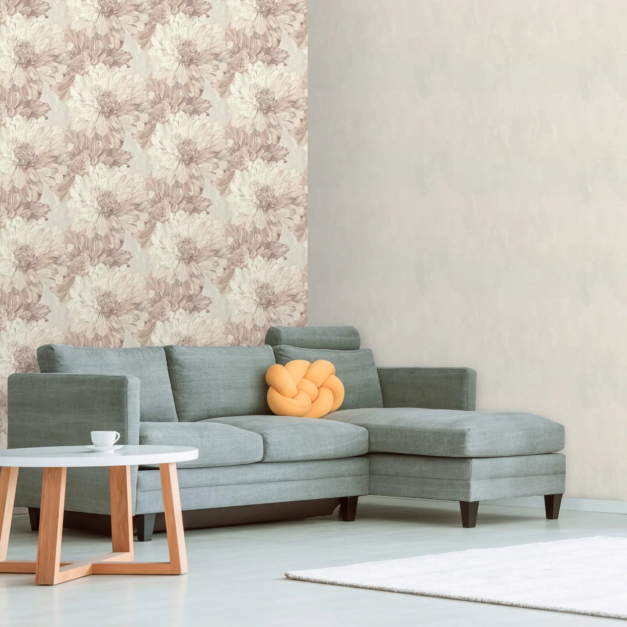 Обои флизелиновые Euro Decor Stella бежевые 1.06 м ED7253-01 - фото №4