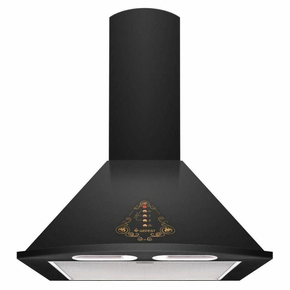 Кухонная вытяжка GEFEST во 1604 К83, купольная, ширина 60 см, черная
