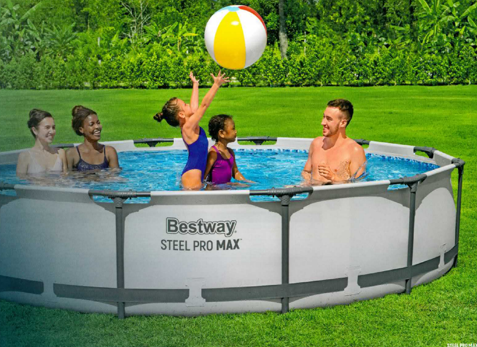 Обзор: Бассейн Bestway Steel Pro Max, каркасный, 366 см x 100 см, 9150 л, фильтр-насос 2006 л/ч