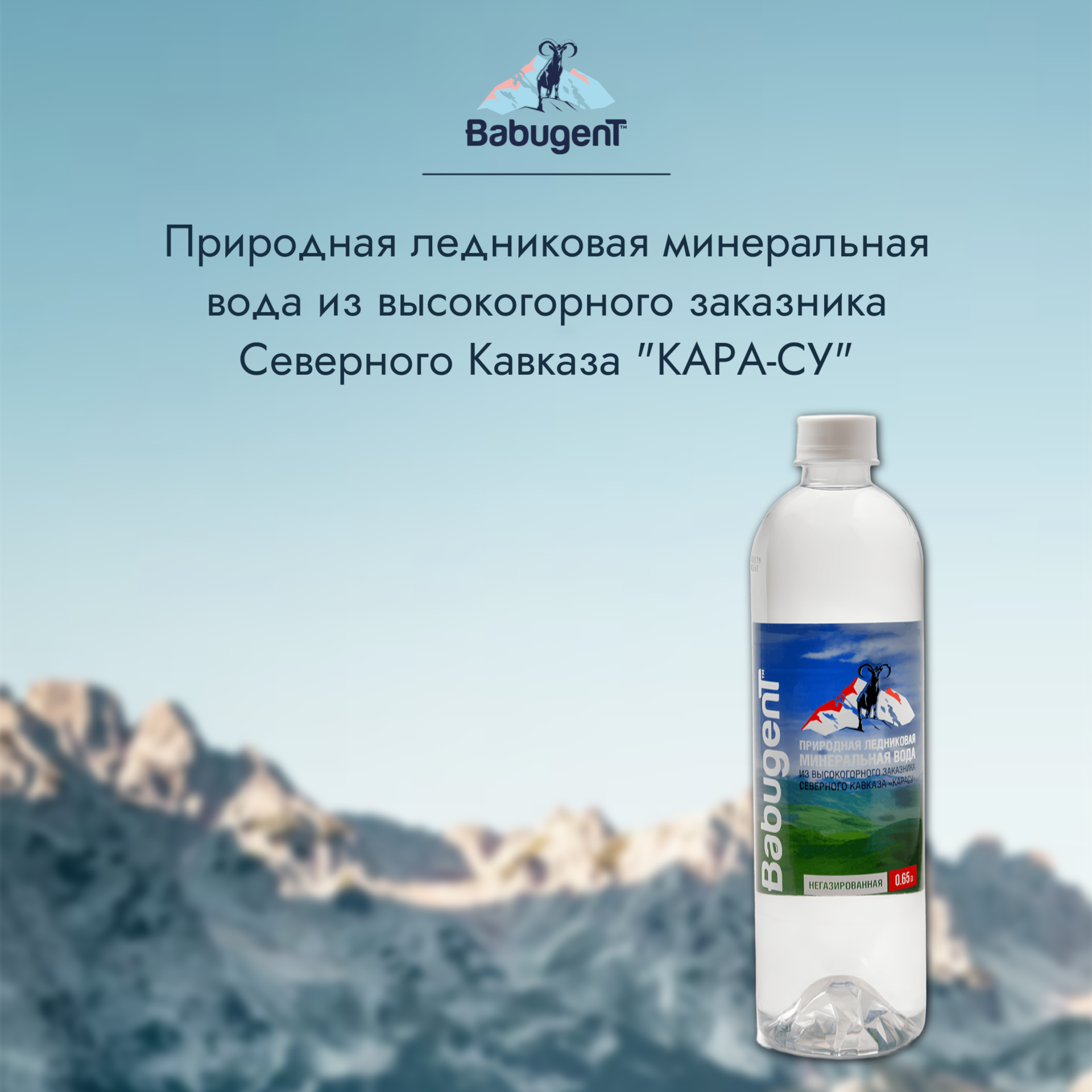 Картинки Минеральная вода негазированная столовая BabugenT, 0.65 л, 12 шт