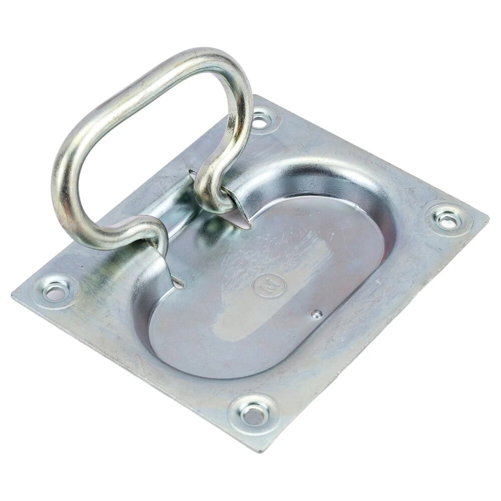 Скрытая ручка для погреба Левша 100x80 цинк У8-2589. Ц