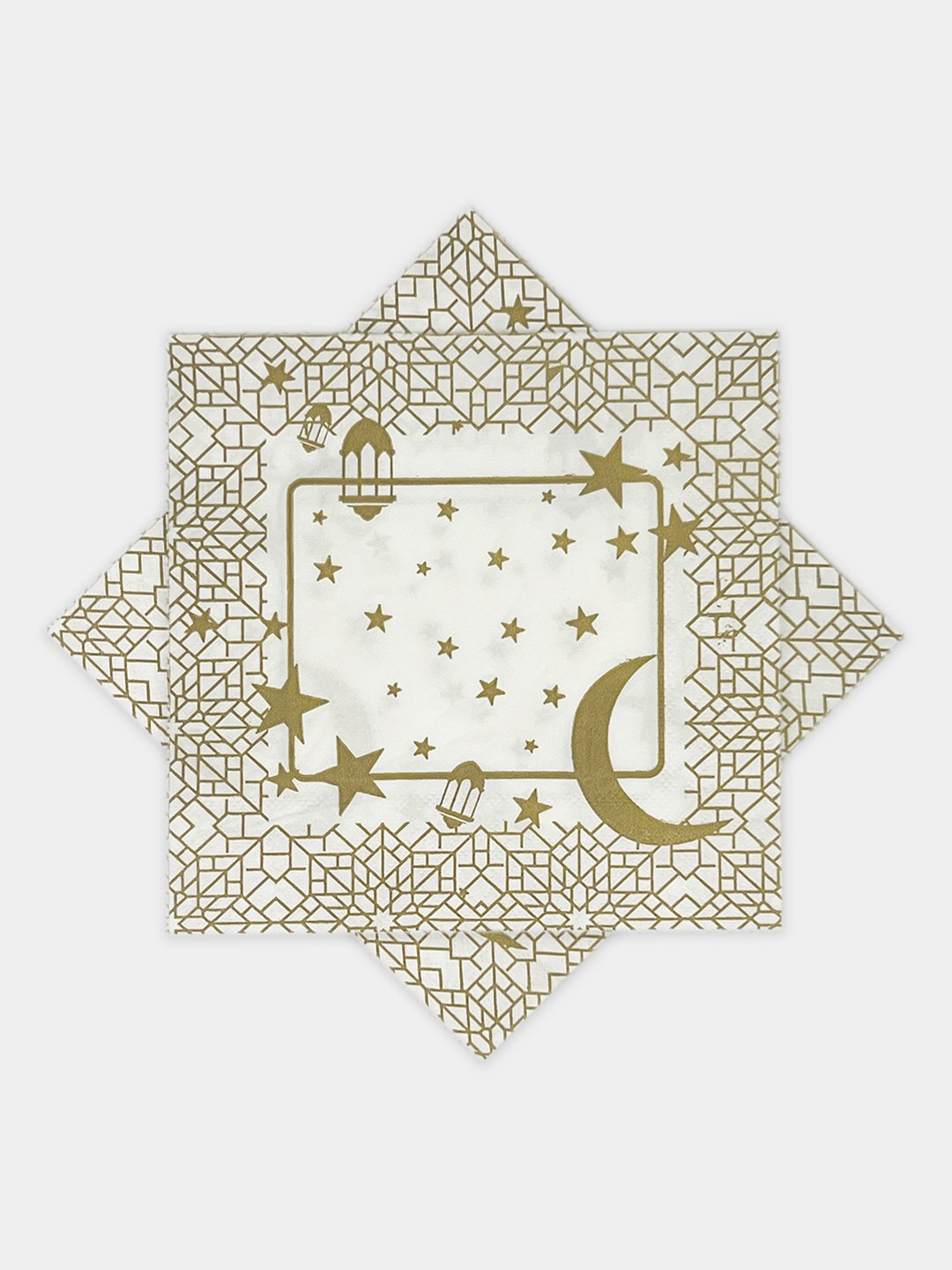 Салфетки для мусульманских праздников Ramazon Muborak Eid Muborak Светло-бежевый