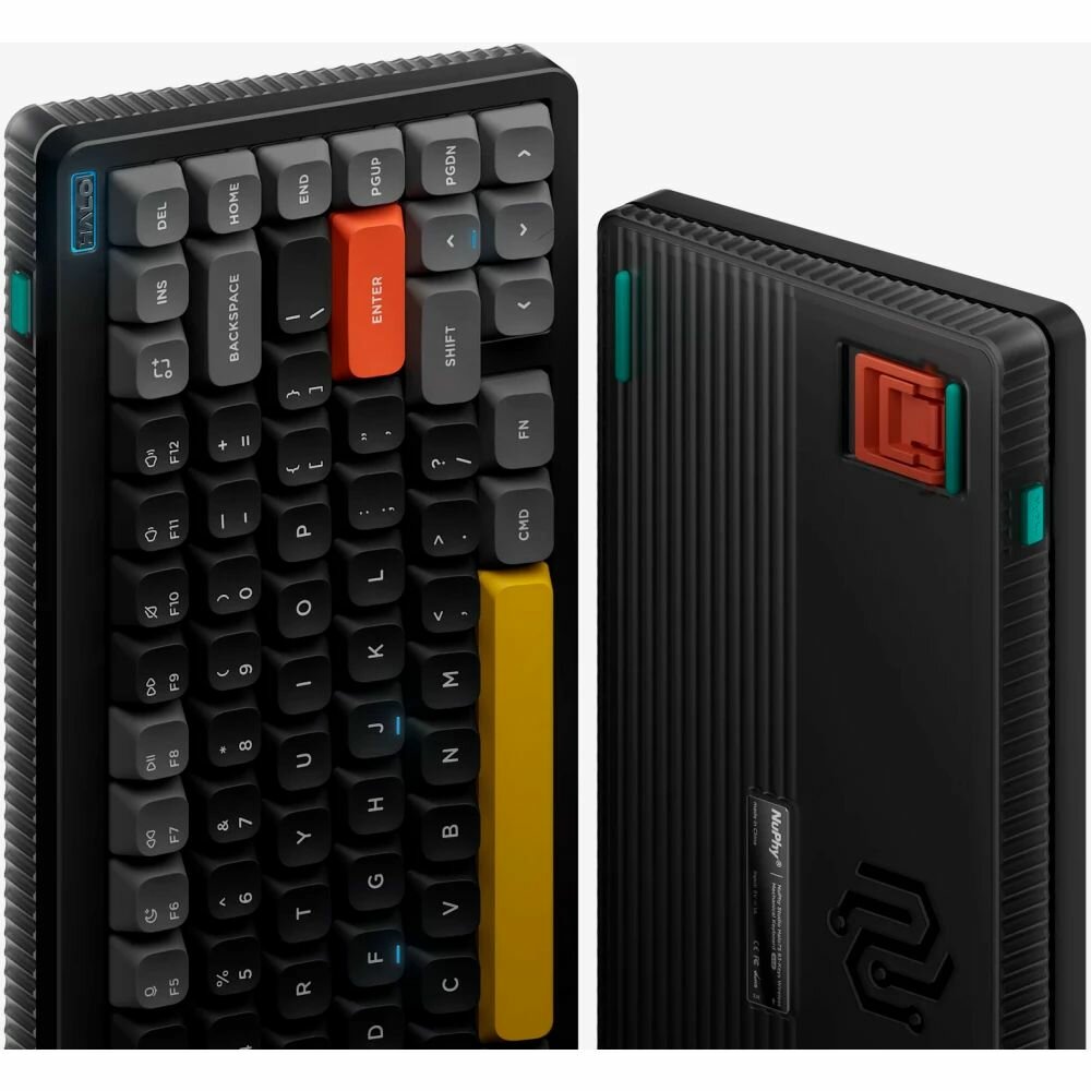 Клавиатура беспроводная механическая Nuphy Halo75 V2, Gateron Raspberry Switch, Bluetooth, RGB, 4000мАч, Черный Halo75v2-OB-34 - фото №5