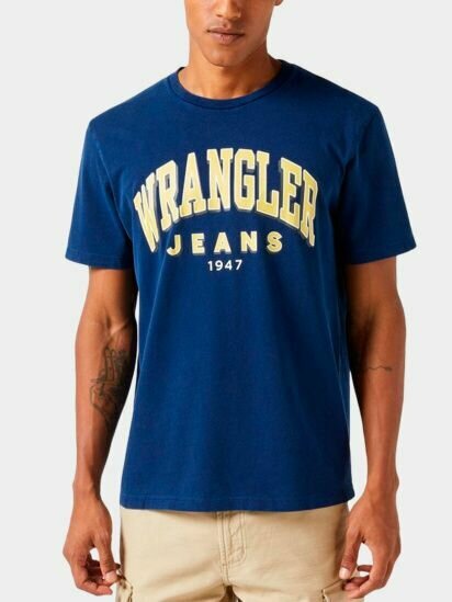 Футболка Wrangler, размер S, cиний