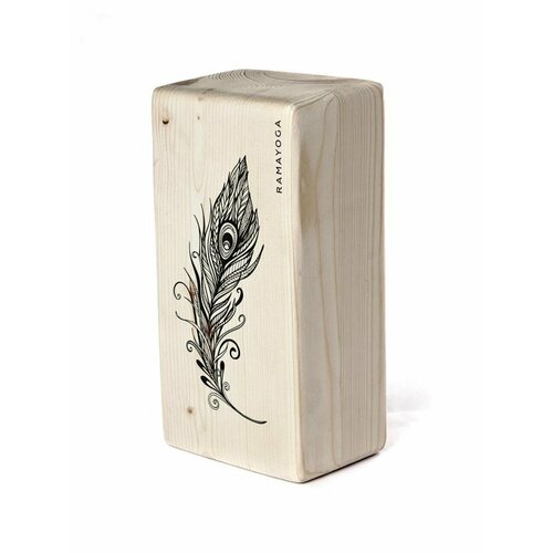 Деревянный опорный блок, кирпич для йоги Перо