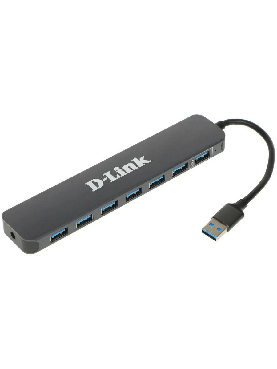 Концентратор D-Link DUB-1370/B2A, 7-port USB 3.0 Hub.7 downstream USB type A (female) ports, 1 upstream USB type A (male), support Mac OS, Windows XP/Vista/7/8/10, Linux, support USB 1.1/2.0/3.0, fast - фото №3
