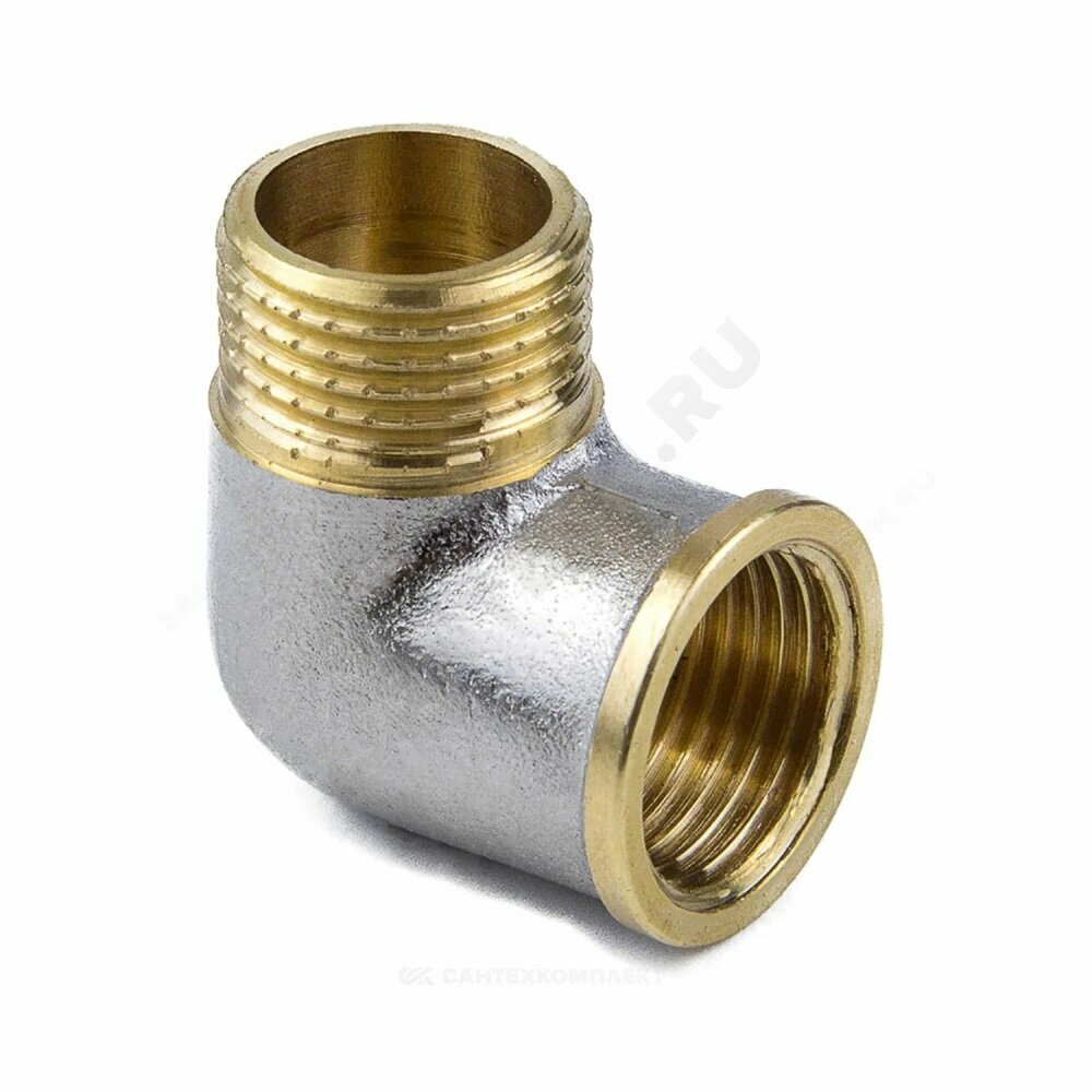 Угольник Aquasfera  латунь CW617N  Ду15 м р  резьба ½   длина 23мм