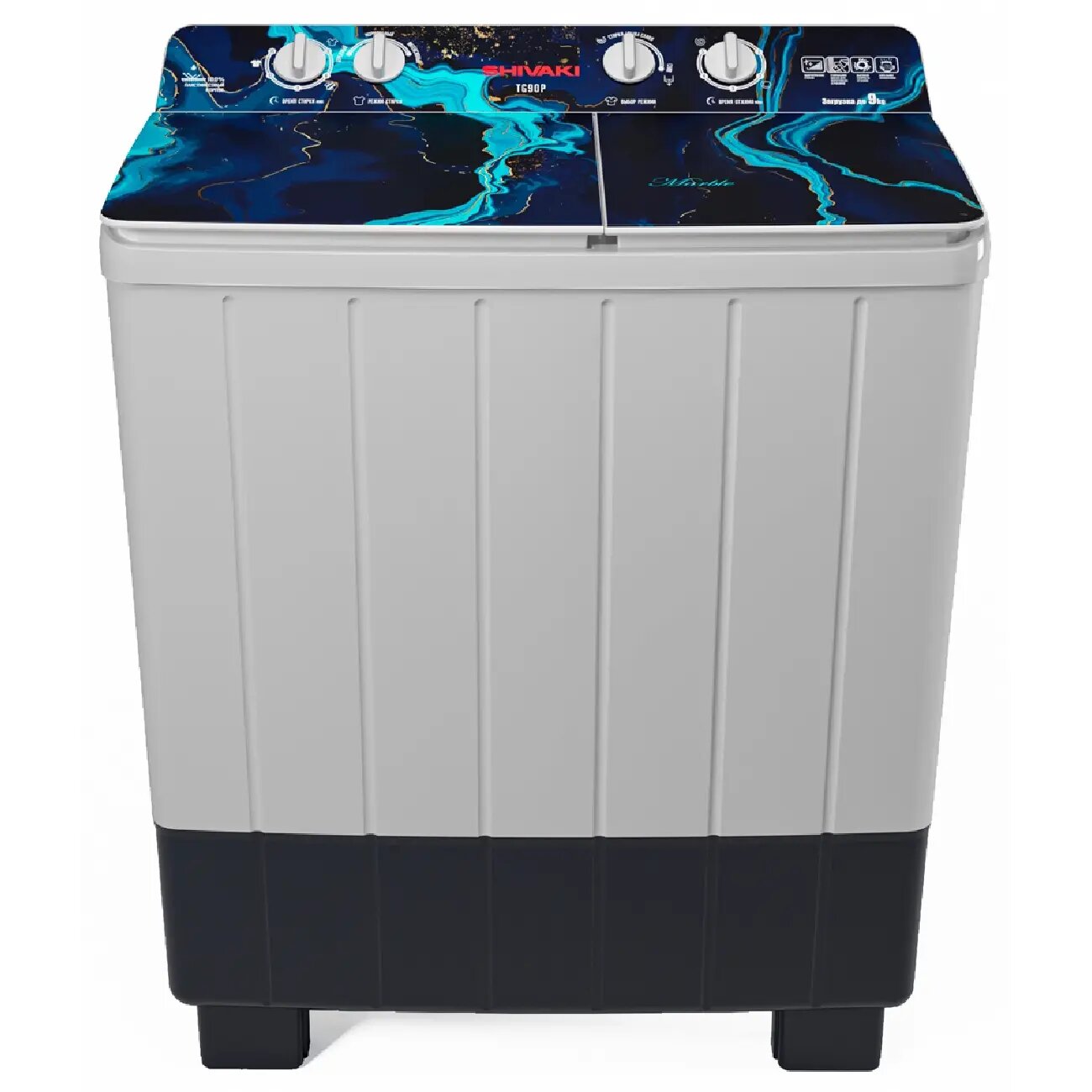 Стиральная машина полуавтомат SHIVAKI TG90P City 01, 7 кг - 9 кг, нет, A, 89 см, 3