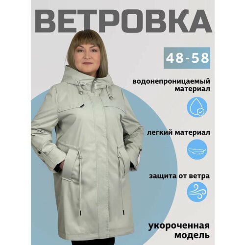 фото Ветровка suefeinuo, размер 50-52, серо-голубой