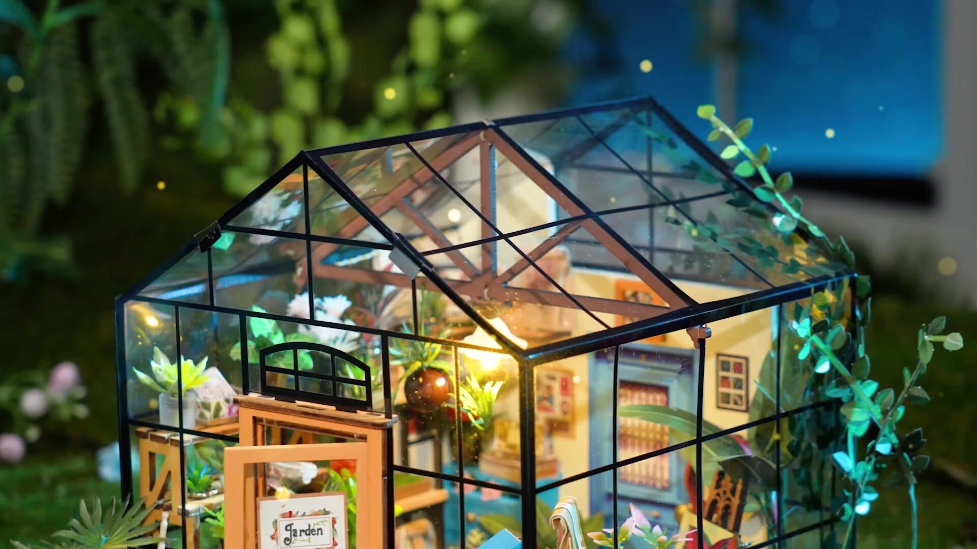 Без клея, Kathy's green house, Подарочный Интерьерный конструктор, Rolife Румбокс DG104 — фото 1