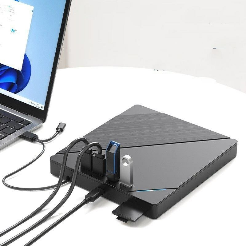 Внешний привод DVDRW USB + USB Hub + Card reader 3в1 — фото 1
