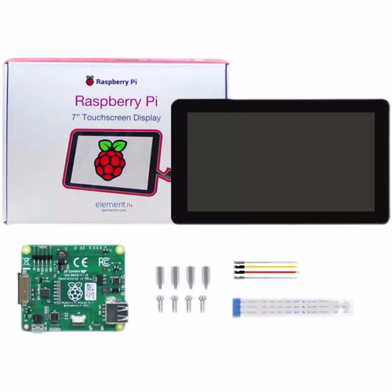 Raspberry Pi 4 поколения Raspberry Pi 3B +/4B официальный 7-дюймовый сенсорный дисплей емкостный DSI экран, Official7inch screen